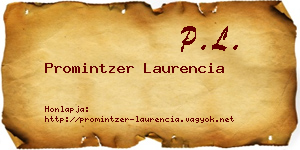 Promintzer Laurencia névjegykártya